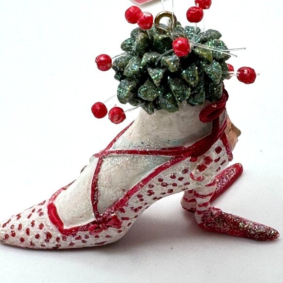 Dept 56 Patience Brewster Krinkles Christmas Elf High Heel Shoe Ornaments Resin - Picture 6 of 13